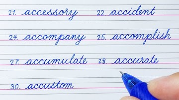 How to write 1200 words in English Cursive Writing | Cursive handwriting practice | 21 - 30