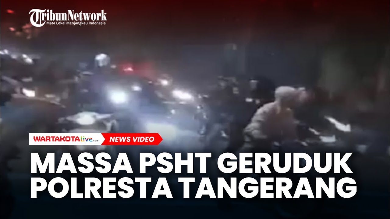 Massa PSHT Geruduk Polresta Tangerang, Tuntut Pelaku Penusukan Satpam Segera Ditangkap