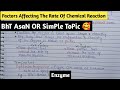 Factors Affecting The Rate Of Chemical Reaction | Temperature | Enzyme Class 11