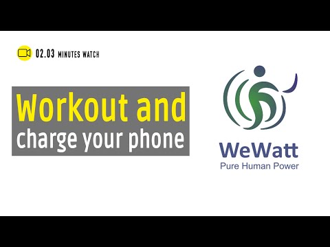 WeWatt's tech solution to charge your mobile phone while working out