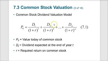 Chapter 7 - Stock Valuation