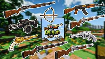 Realistic Gun Addon for Minecraft PE 1.21+ 🔥 | BGMI TYPE GUNS Arsenal 3D Pack 💣