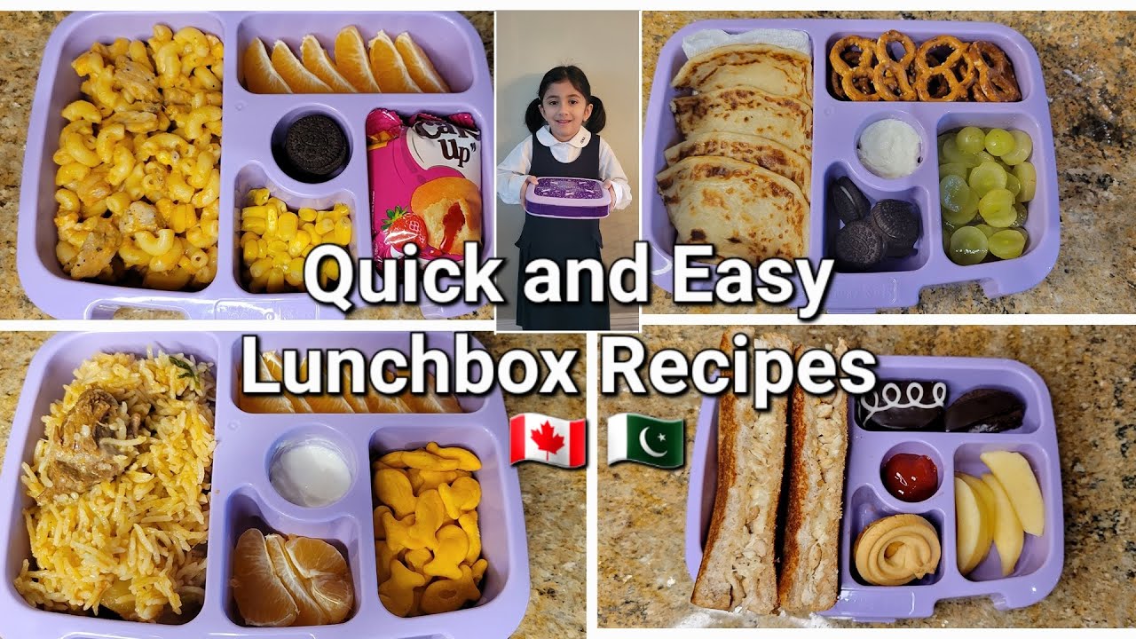 4 Easy Lunchbox Ideas for School Kids Tiffin and Lunchbox recipes for