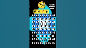 Find ❓ 28 #quiz #braintestsolution #smartphone #puzzle  #challenge #tranding #gkquestion #ढूंढो