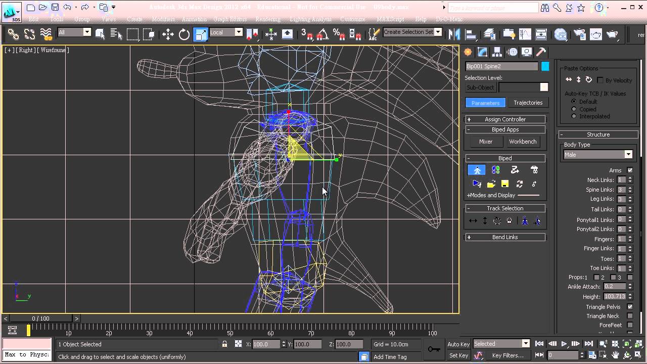 3ds Max Biped Rigging 10.2 Spine - YouTube