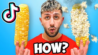 TRYING 100 TIKTOK FOOD HACKS IN 24 HOURS
