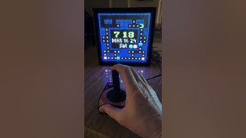 ESP32 Pacman Game Clock on 64x64 RGB LED Display, with Joystick