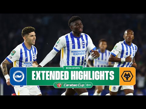 Brighton vs. Wolves: Extended Highlights | Carabao Cup | CBS Sports Golazo