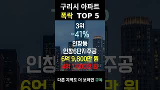 경기 구리시 아파트 폭락? TOP5 알려드림!