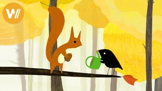 The little bird and the squirrel: the adventures of the little bird in autumn 🐥