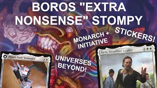 BEYOND EXTRA! Legacy Tilting BS Boros Initiative. Stickers, Companions, Universes Beyond Monarch MTG