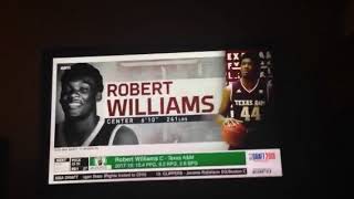 Robert Williams gets drafted 27th overall by the Boston Celtics