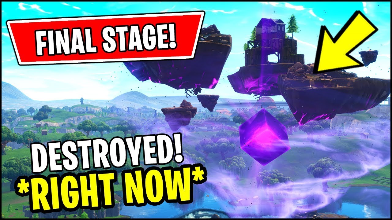 the portal has opened floating island is destroyed right now in fortnite jpg 1280x720 youtube floating - fortnite floating alien rune