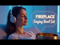 🧘♂ Fireplace Singing Bowl Set | 4-Hour Ambient Drone Meditation