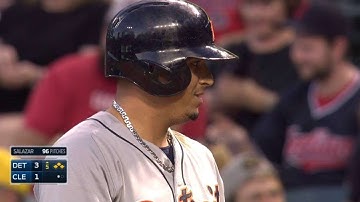 DET@CLE: V-Mart bloops RBI single into left field