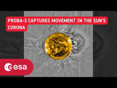 Proba-3 captures movement in the Sun’s corona