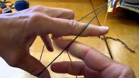 2-Loop Braid, hand-held loops, left-handed version