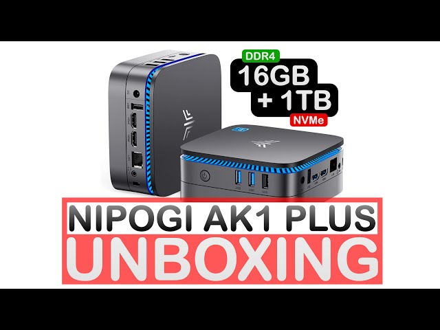NiPoGi AK1 Plus Unboxing - Intel N95 Mini PC mit NVMe (16GB+1TB) 