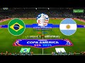 BRAZIL vs ARGENTINA - Copa America 2024 Final | Full Match All Goals | Live Football Match