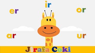 Las sílabas inversas ar er ir or ur – La Jirafa Coki ☺ videos educativos para niños