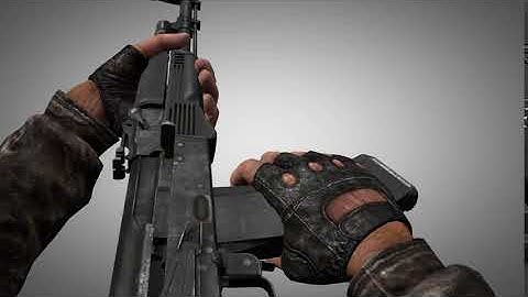 Blender AK74m reload animation