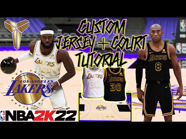 LOS ANGELES LAKERS CUSTOM JERSEY TUTORIAL! HOW TO MAKE LAKERS