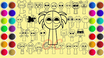 Sand Painting: Sprunki OC All Characters - Incredibox Sprunki