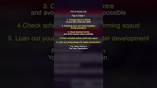 FM 23 Mobile iOS Top Tips & Tricks 1 | Football Manager Mobile 2023 iOS |  #footballmanager