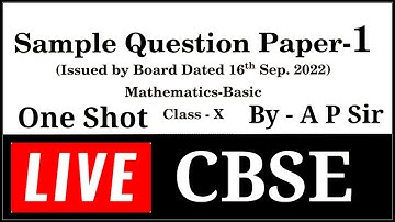 Maths Basic Sample Paper Solutions Class 10 | Session 2022 -23 | CBSE