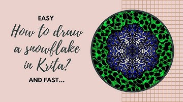 How to draw a snowflake in Krita?|| (digital drawing with multibrush tool)