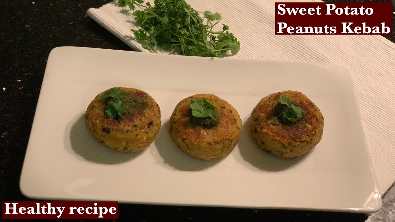 Sweet potato kebabs | Shakarkandi kebab | Healthy sweet potato recipe | Sweet Potato Peanuts Kebab |