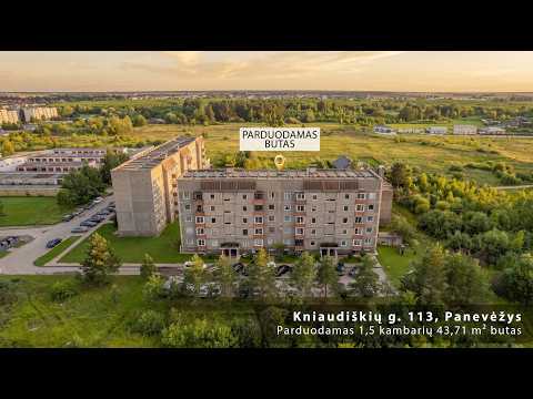 Erdvus 1,5 kambario butas išskirtinėje vietoje, Kniaudiškių g. 113, Panevėžys, Kniaudiškiai – video