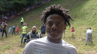 US YouTuber and rapper ‘IShowSpeed’ “fractures leg” during Men’s Cheese Rolling race