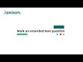 Learn how to mark an extended text question on Janison Insights