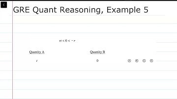 How to Solve GRE Quantitative Comparison Problems: Example 5 | Math Energy TV