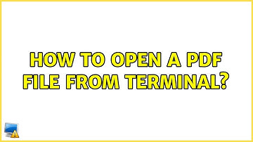 Ubuntu: How to open a PDF file from terminal?