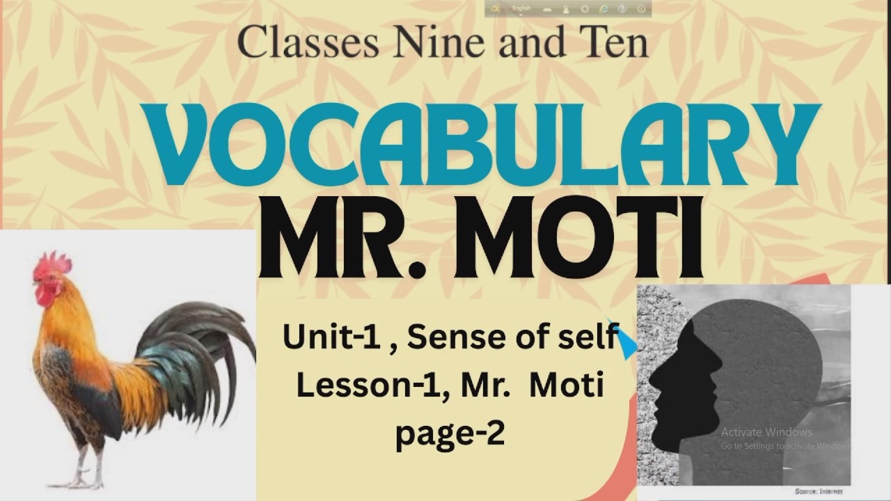 Mr. Moti Part 2 Vocabulary | NCTB Class 9 & 10 English For Today