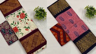 FLORAL PRINT SOFT COTTON SAREES 💕SUMMER SPECIAL COTTON SAREES🥀 80s COUNT PURE COTTON screenshot 5