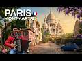 Walking Montmartre Paris 🇫🇷| Vibrant Spring Cafés, Street Musicians &amp; Iconic Views Sacré-Cœur 4K.