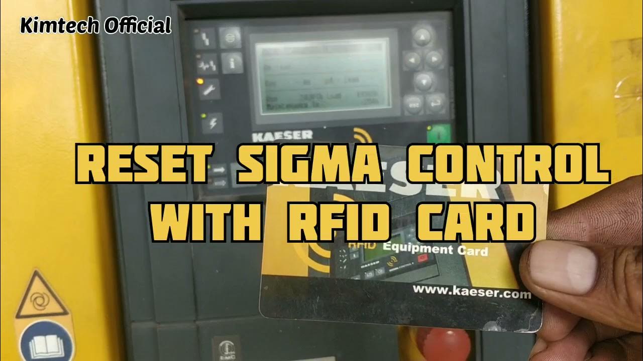 Reset sigma control compressor kaeser with RFID card YouTube