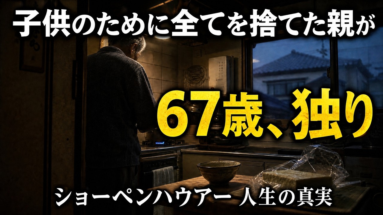 ショーペンハウアー名言15選｜あれだけ与えたのに、なぜひとりなのか【親の犠牲】