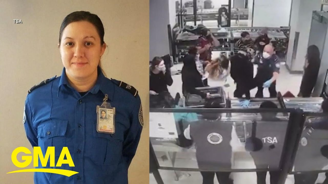 Heroic TSA officer saves baby from choking | GMA
