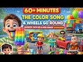 The Color Song! Rainbow Popsicles Parade &amp; Wheels Go Round 🍊 🌈 🚌| 60+ Min. Nursery Rhymes &amp; Kid Song