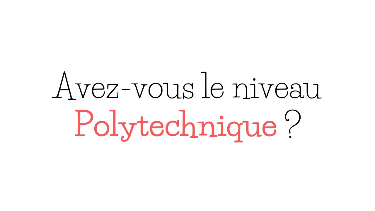 Cette équation vient du concours Polytechnique 😳 - YouTube