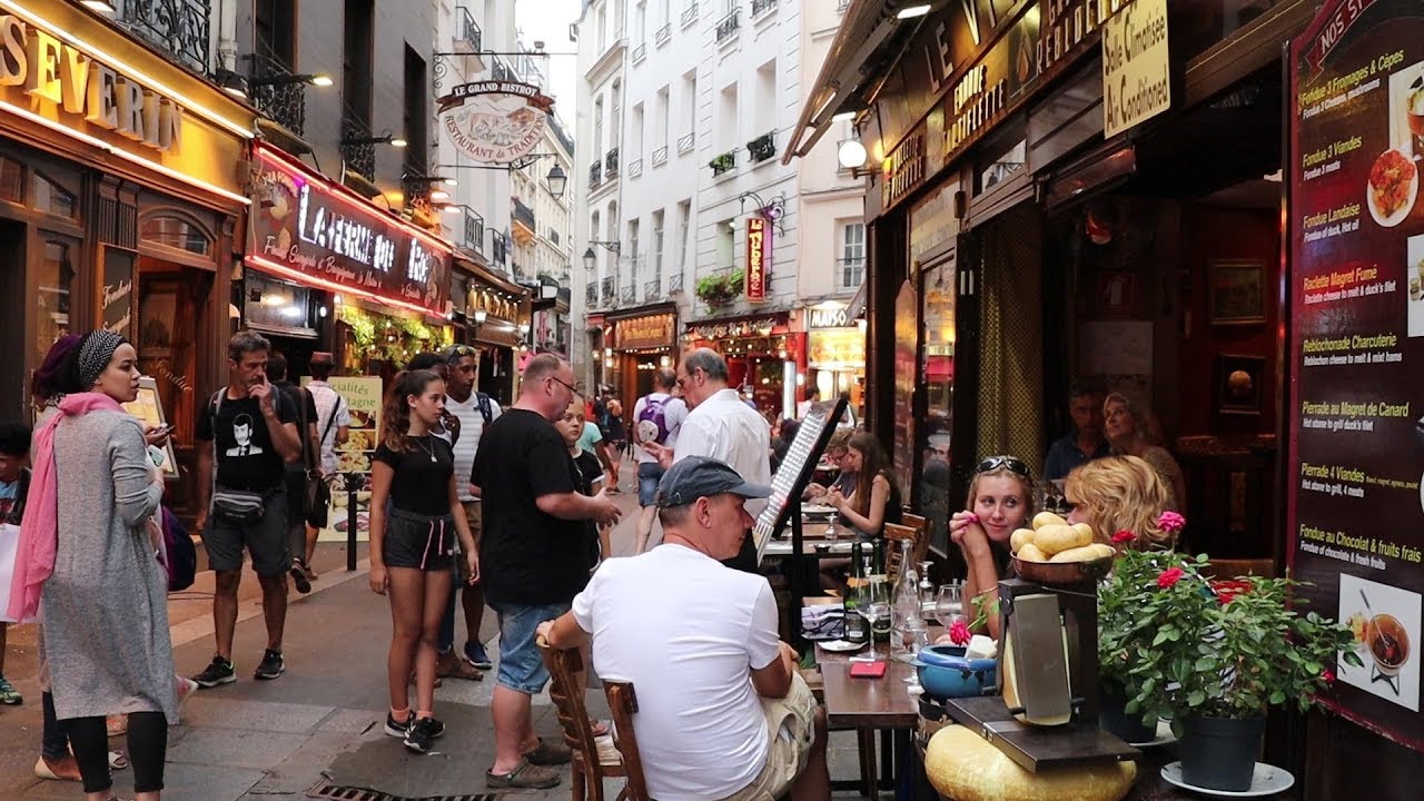 Paris, France : A summer evening at the Latin Quarter