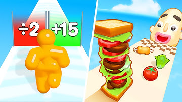 Sandwich Runner vs Tall Man Run ALL LEVELS - IOS Android Gameplay Walkthrough All New Updates