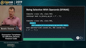 Expression Templates for Efficient, Generic Finance Code - Bowie Owens - CppCon 2019