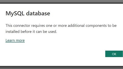 fix error while connecting MySql database with Powerbi