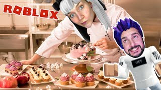 Roblox: KAAN + NINA ALS KONDITORMEISTER! WER MACHT DIE BESSERE TORTE? Bakers Valley Rollenspiel screenshot 1