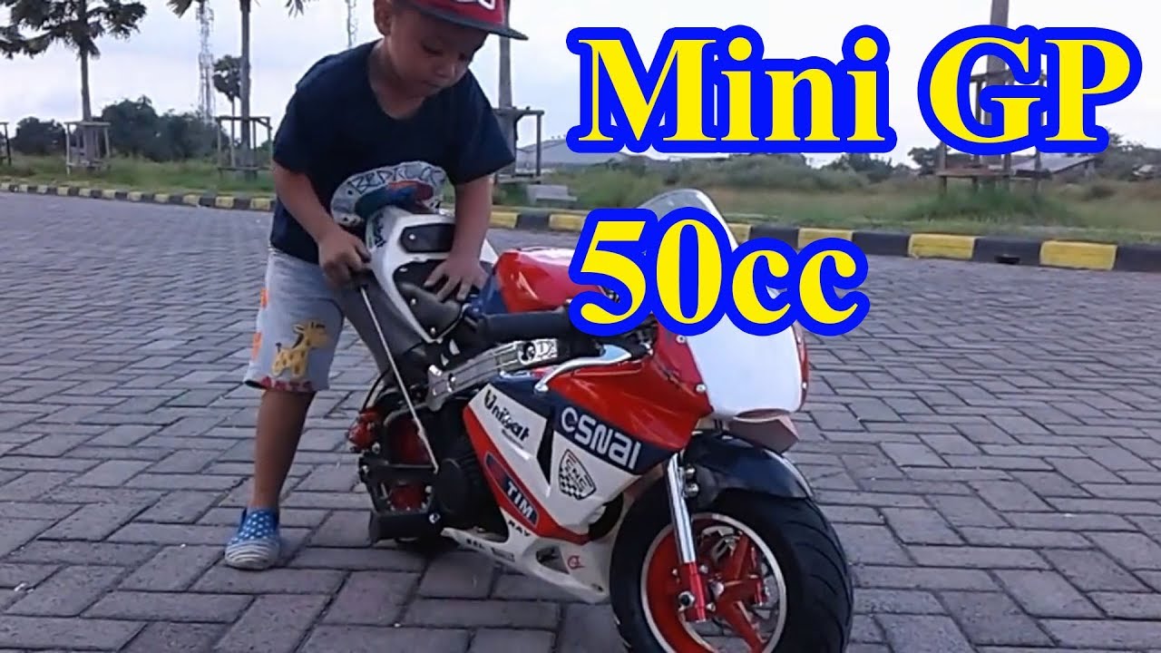 BiKE Motor mini gp 50 cc ,Mini Moto 49cc , Funny BABY Unboxing